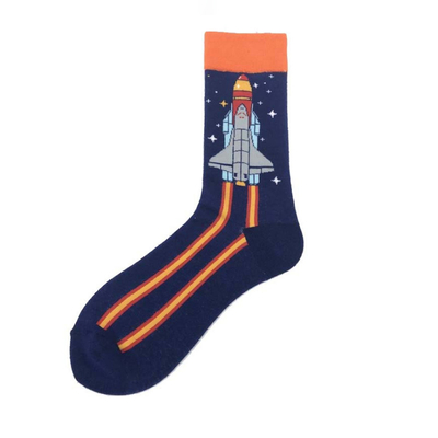 Breathable Printed Picture Socks , Multiapplication Spandex Galaxy Tie Dye Socks